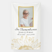 Zonnebloem Graphic Viering van het Leven Begrafeni Spandoek (Verticaal)