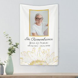 Zonnebloem Graphic Viering van het Leven Begrafeni Spandoek