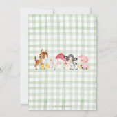 Zonnebloem Greenery Farm Animals Barnyard Birthday Kaart (Achterkant)