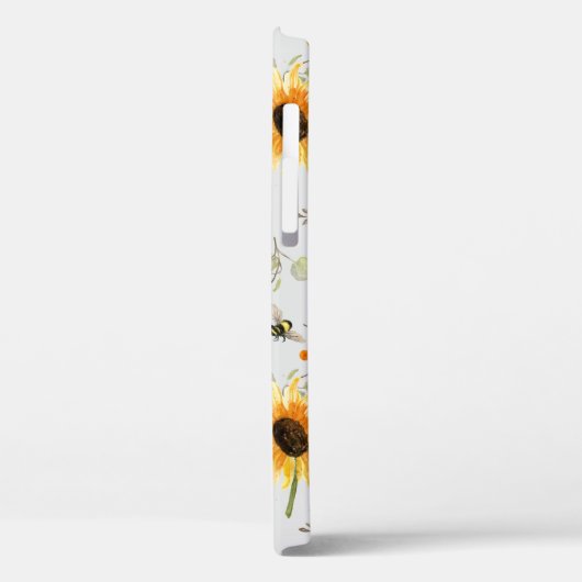 Zonnebloem Grijs Geel Bumble Bee Eucalyptus blad Case-Mate iPhone Case (Achterkant / Links)