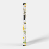 Zonnebloem Grijs Gele Hommels Landelijk Schrift iPhone Hoesje (Rechterkant)