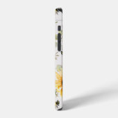 Zonnebloem Grijs Gele Hommels Landelijk Schrift iPhone Hoesje (Linkerkant)