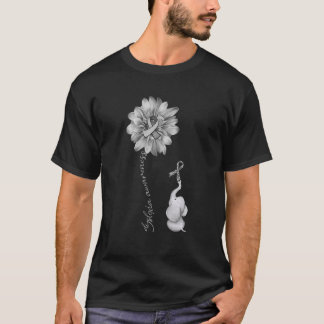 Zonnebloem Grijze lint Dyslexie Bewustheid T-shirt
