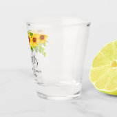 Zonnebloem groen Bloemen Bachelorette Party Shot Glas (Rechts)