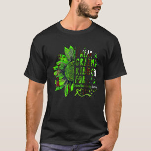 Zonnebloem groen lint Duchenne spierdystrofie T-shirt