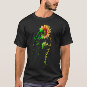 Zonnebloem Groen Lint Ondersteuning Geestelijke Ge T-shirt