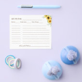 Zonnebloem groen Receptkaart Flyer (Enkel)