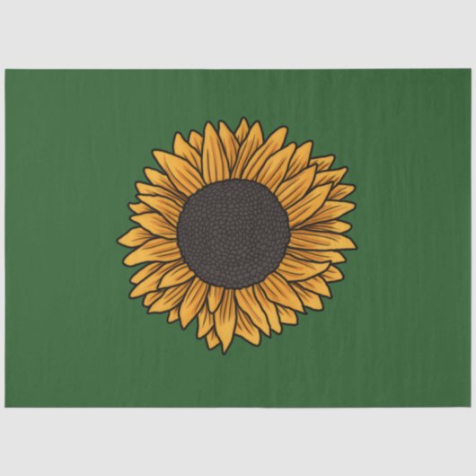 Zonnebloem Groen Tissuepapier (Voorkant)