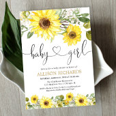 Zonnebloem groen wit geel baby shower kaart