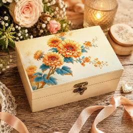 Zonnebloem Groenblauw Blad Vintage Tak Decoupage Tissuepapier