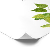 Zonnebloem Groene Bruiloftsbruiloft Ontvangstbord Poster (Hoek)