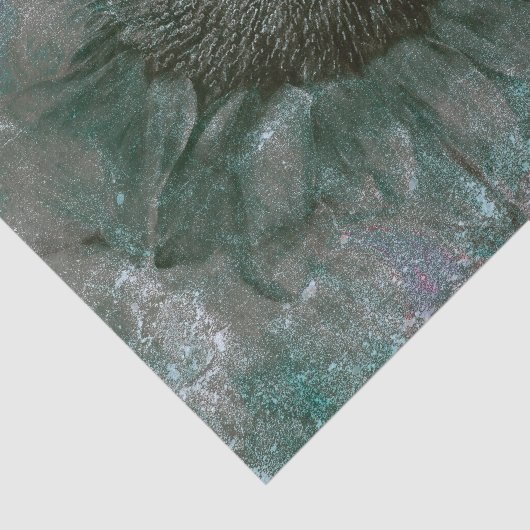 Zonnebloem groene gegraveerde textuur ontkoppelin tissuepapier (Detail)