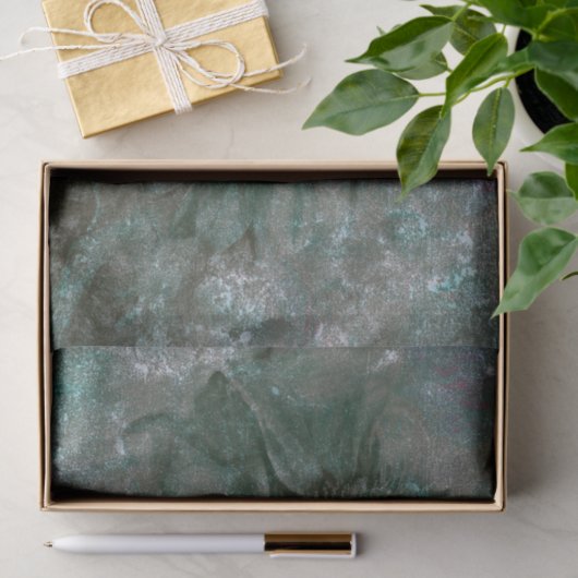 Zonnebloem groene gegraveerde textuur ontkoppelin tissuepapier (Geschenk)