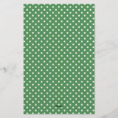 Zonnebloem Groene Rand Polka Dots Naam toevoegen Briefpapier (Achterkant)