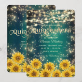 Zonnebloem, groene snaarlichten kaart (Voorkant / Achterkant)