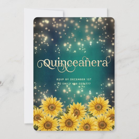 Zonnebloem, groene snaarlichten kaart (Achterkant)