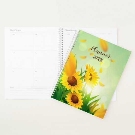 Zonnebloem - groene veldepanner planner (Display)