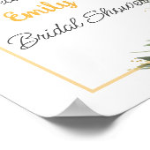 Zonnebloem Groene Welkom Bruidsmeisje Poster (Hoek)