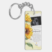 Zonnebloem Grootouders Van Bump Ultrasound Te Zijn Sleutelhanger (Voorkant Links)