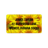 ZONNEBLOEM GROTE aangepaste retour adreslabels Etiket (Voorkant)