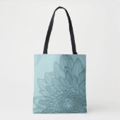 Zonnebloem - Grote Blauwgroen afbeelding | Canvas  Tote Bag (Voorkant)