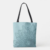 Zonnebloem - Grote Blauwgroen afbeelding | Canvas  Tote Bag (Achterkant)
