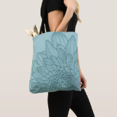Zonnebloem - Grote Blauwgroen afbeelding | Canvas  Tote Bag (Dichtbij)