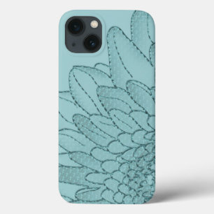 Zonnebloem Grote Blauwgroen Grafische Bloem Case-Mate iPhone Case