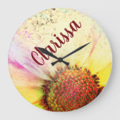 Zonnebloem grote klok (Voorkant)