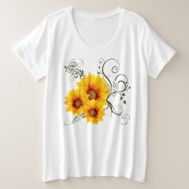 Zonnebloem Grote Maat T-shirt