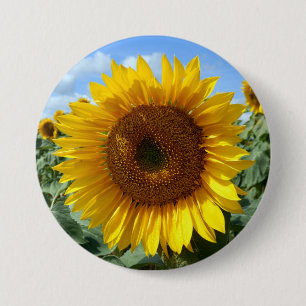 Zonnebloem Grote ronde Badge Button 7,6 Cm