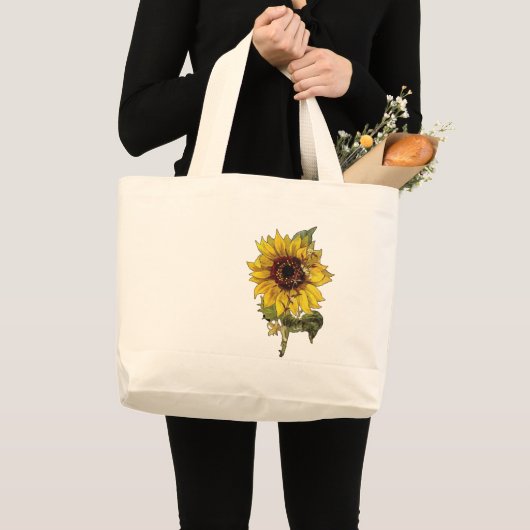 Zonnebloem Grote Tote Bag (Voorkant (product))