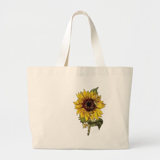 Zonnebloem Grote Tote Bag (Voorkant)