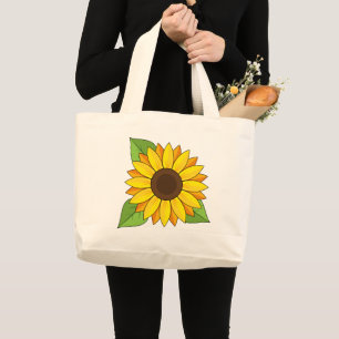 Zonnebloem Grote Tote Bag