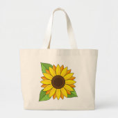 Zonnebloem Grote Tote Bag (Voorkant)