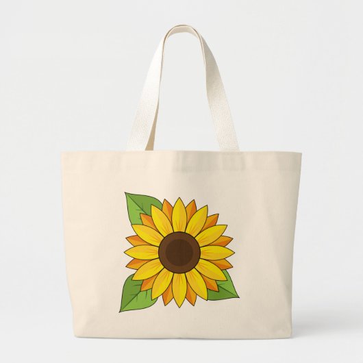 Zonnebloem Grote Tote Bag (Voorkant)