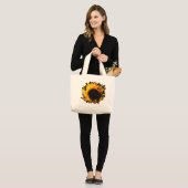 zonnebloem grote tote bag (Voorkant (model))
