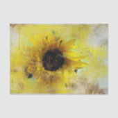 Zonnebloem Grunge | Floral Decoupage Ephemera Tissuepapier (Voorkant)