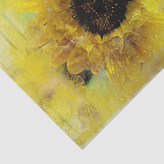 Zonnebloem Grunge | Floral Decoupage Ephemera Tissuepapier (Detail)