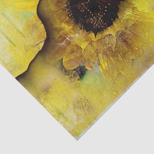 Zonnebloem Grunge | Ontkoppeling van kernpapier Tissuepapier (Detail)