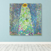 Zonnebloem | Gustav Klimt | Canvas Afdruk (Insitu (Houten vloer))