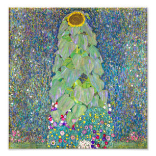 zonnebloem Gustav Klimt Foto Afdruk