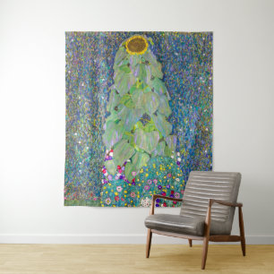 zonnebloem Gustav Klimt Wandkleed