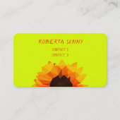 zonnebloem - Hallo visitekaartje (Voorkant)