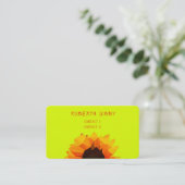 zonnebloem - Hallo visitekaartje (Staand voorkant)