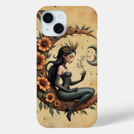Zonnebloem Halve Maan Koningin iPhone 15 Case