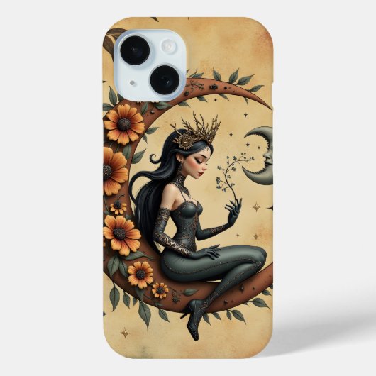 Zonnebloem Halve Maan Koningin Case-Mate iPhone Case (Achterkant)
