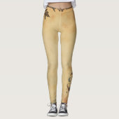 Zonnebloem Halve Maan Koningin Leggings (Voorkant)