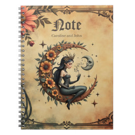 Zonnebloem Halve Maan Koningin Notitieboek