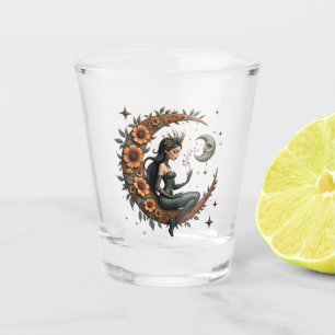 Zonnebloem Halve Maan Koningin Shot Glas